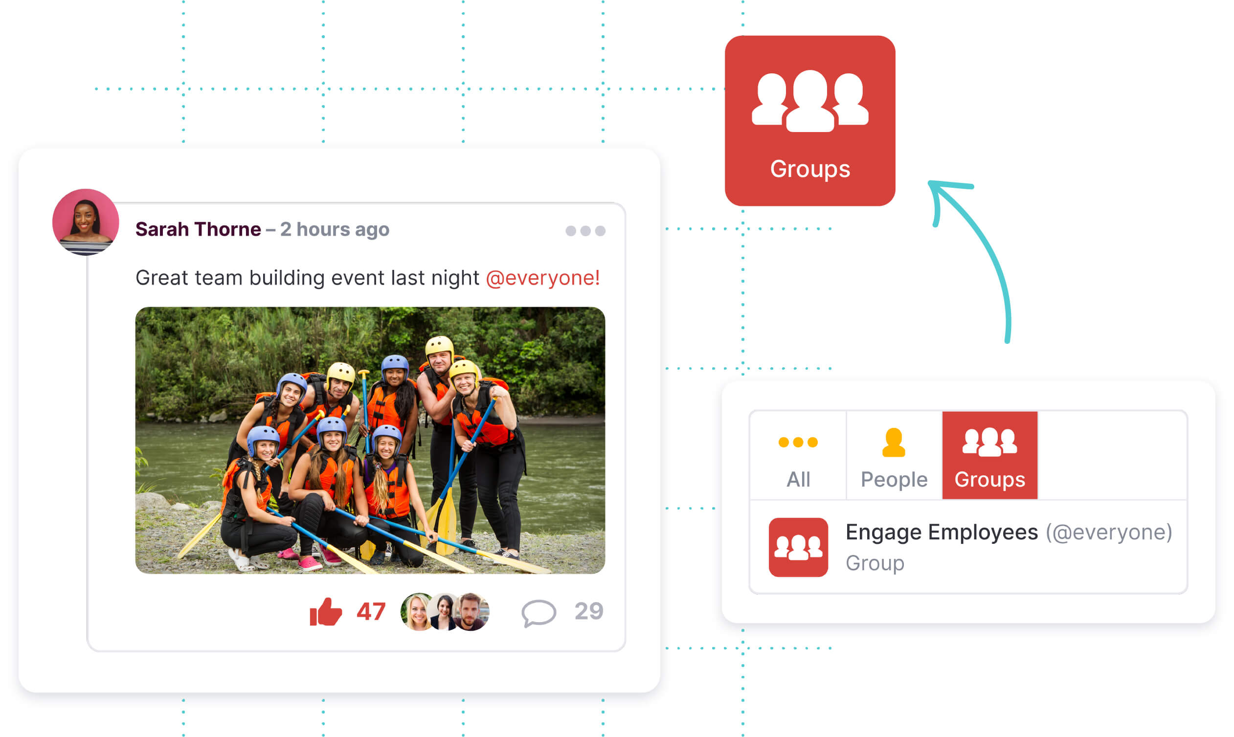 Engage software social mentions example image