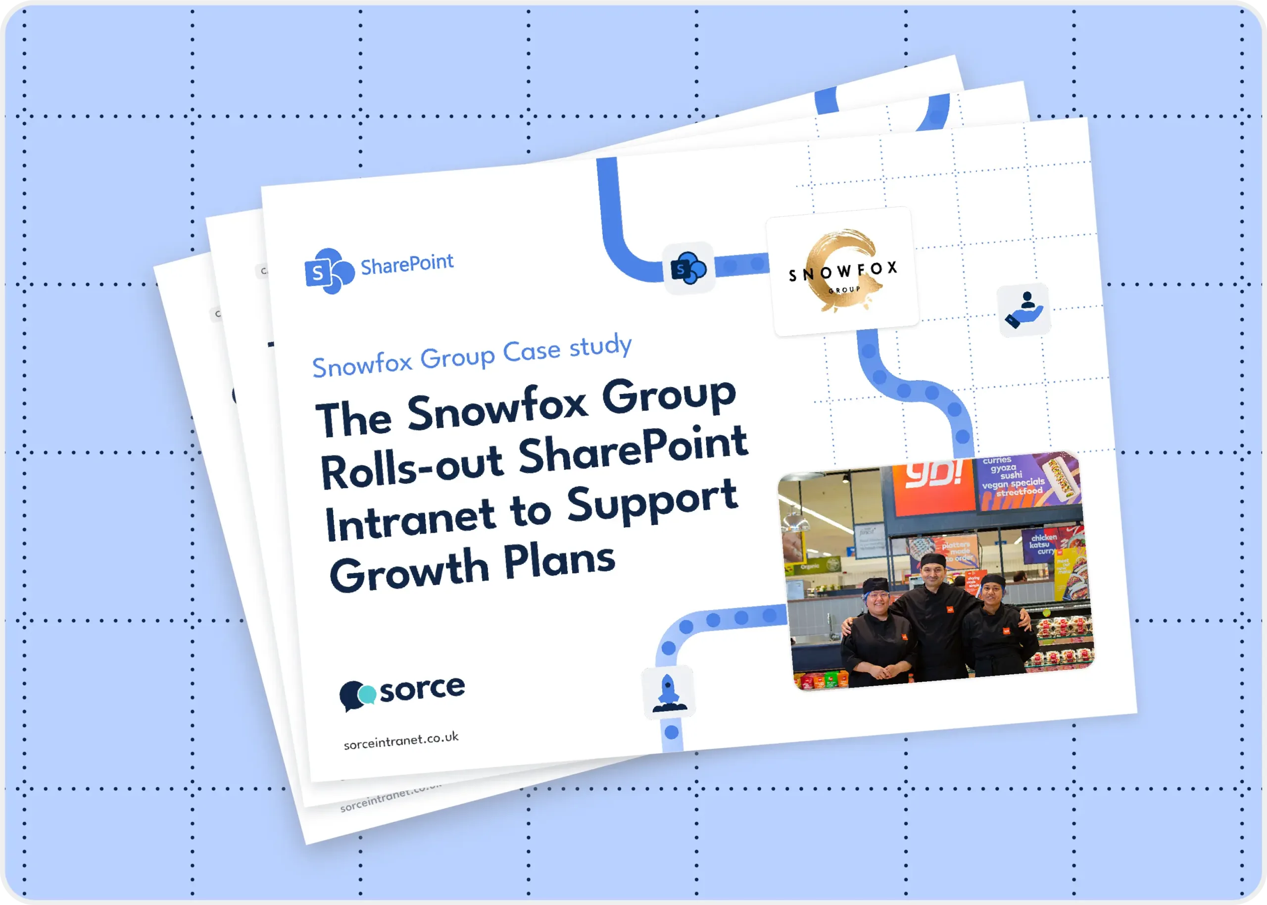 Snowfox Group intranet case study guide pages